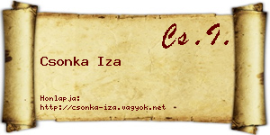 Csonka Iza névjegykártya